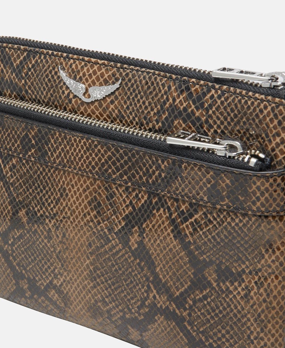 Zadig&Voltaire Kožená kabelka přes rameno Taupe 2