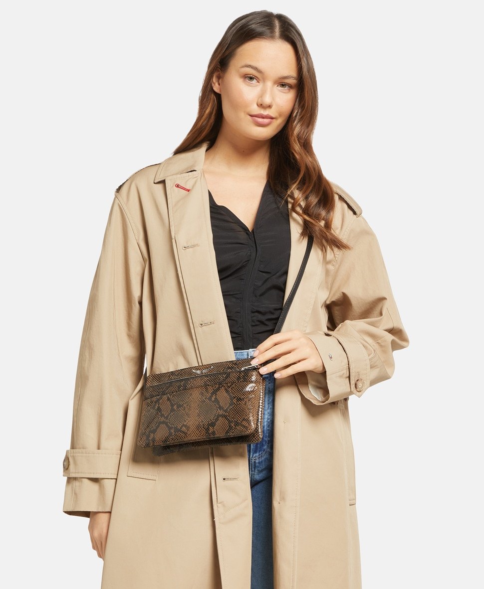 Zadig&Voltaire Kožená kabelka přes rameno Taupe 5