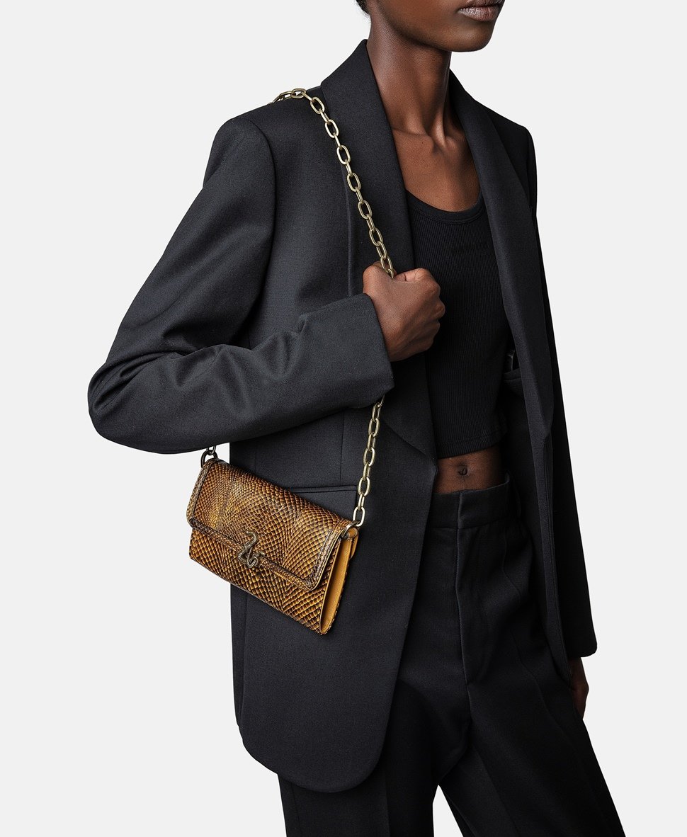 Zadig&Voltaire kožená kabelka Šedá 6