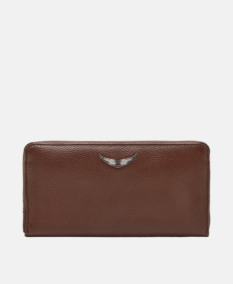 Zadig&Voltaire kožená peněženka Hnědá 1
