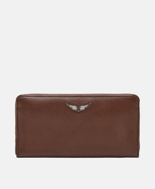 Zadig&Voltaire kožená peněženka Hnědá 1