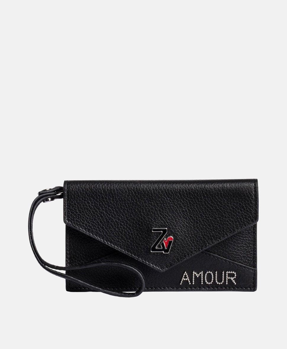 Zadig&Voltaire kožené pouzdro na karty Černá 1