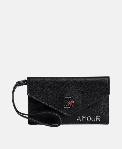 Zadig&Voltaire kožené pouzdro na karty Černá 1