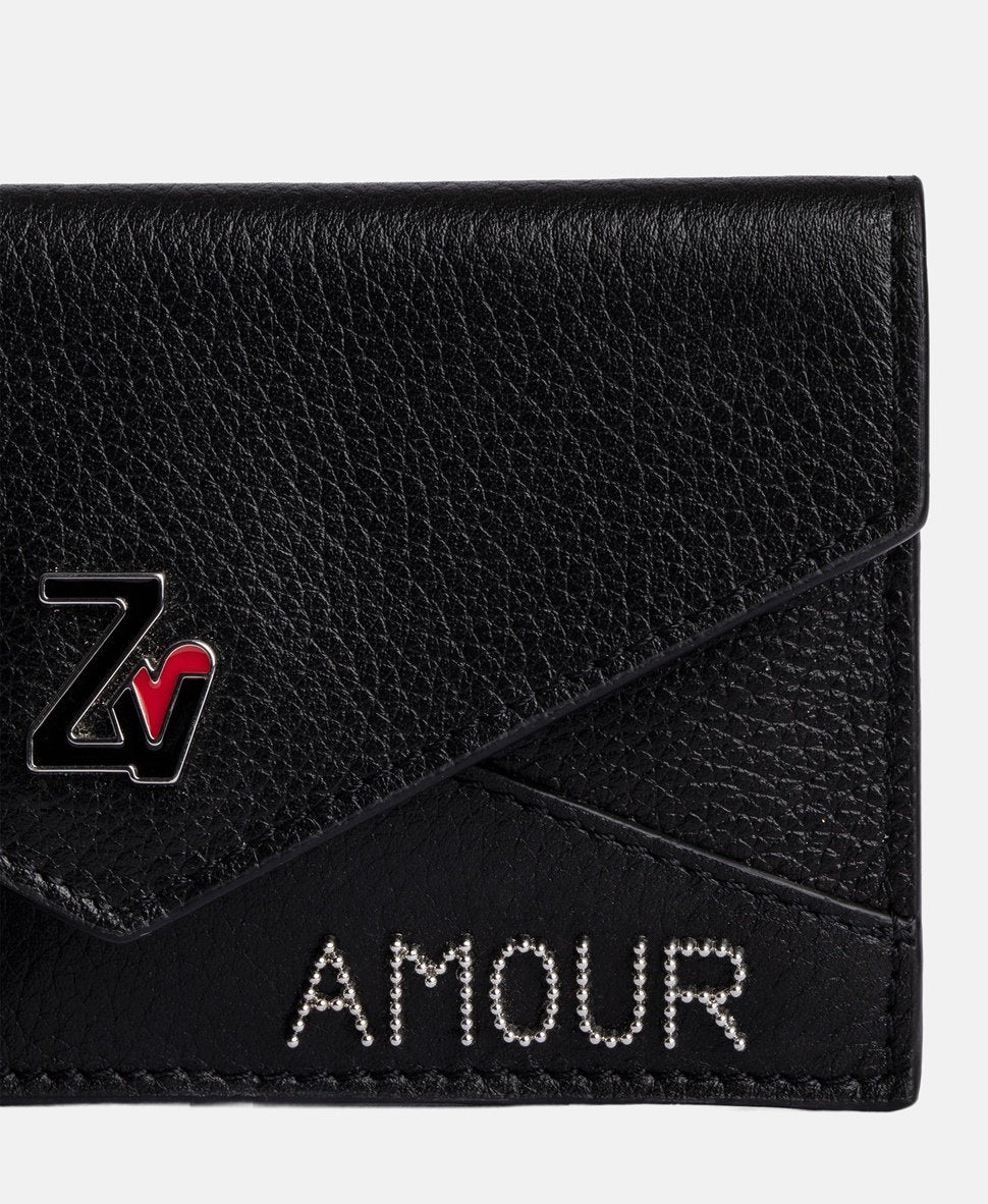 Zadig&Voltaire kožené pouzdro na karty Černá 2