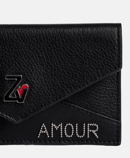 Zadig&Voltaire kožené pouzdro na karty Černá 2