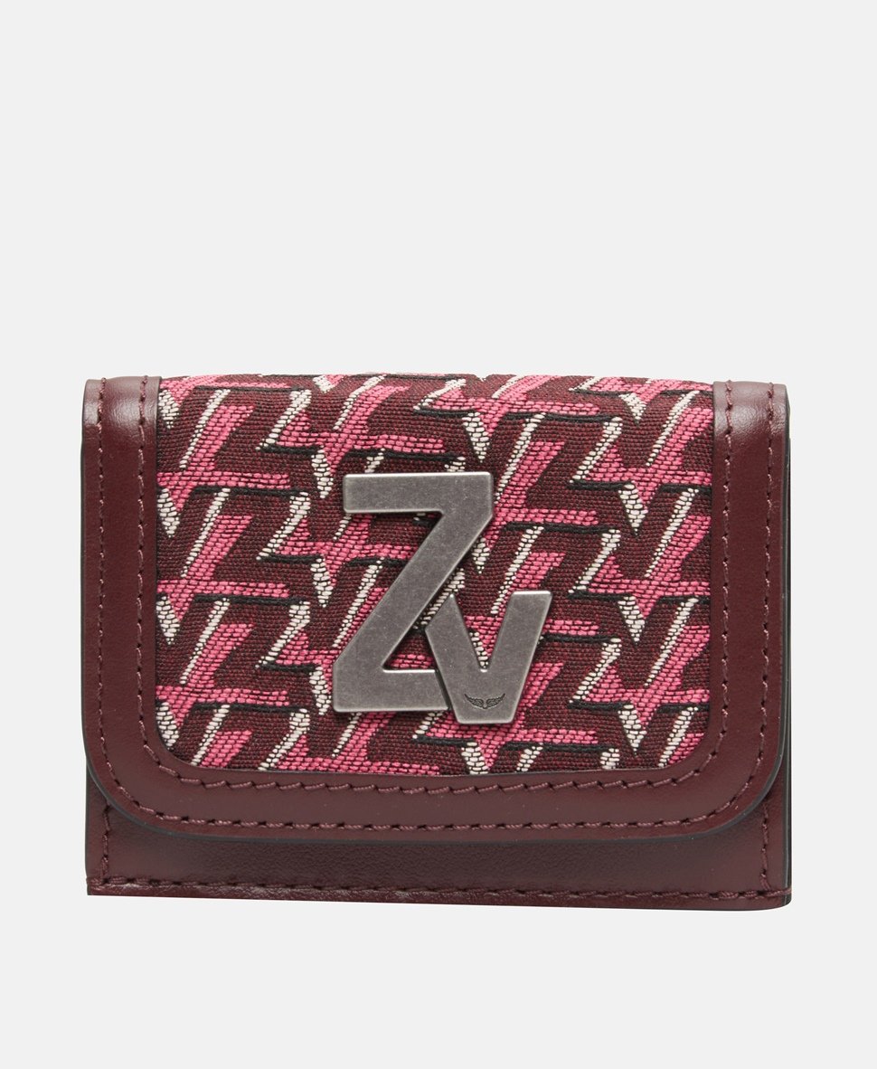 Zadig&Voltaire Kožená peněženka na mince Vínová 1