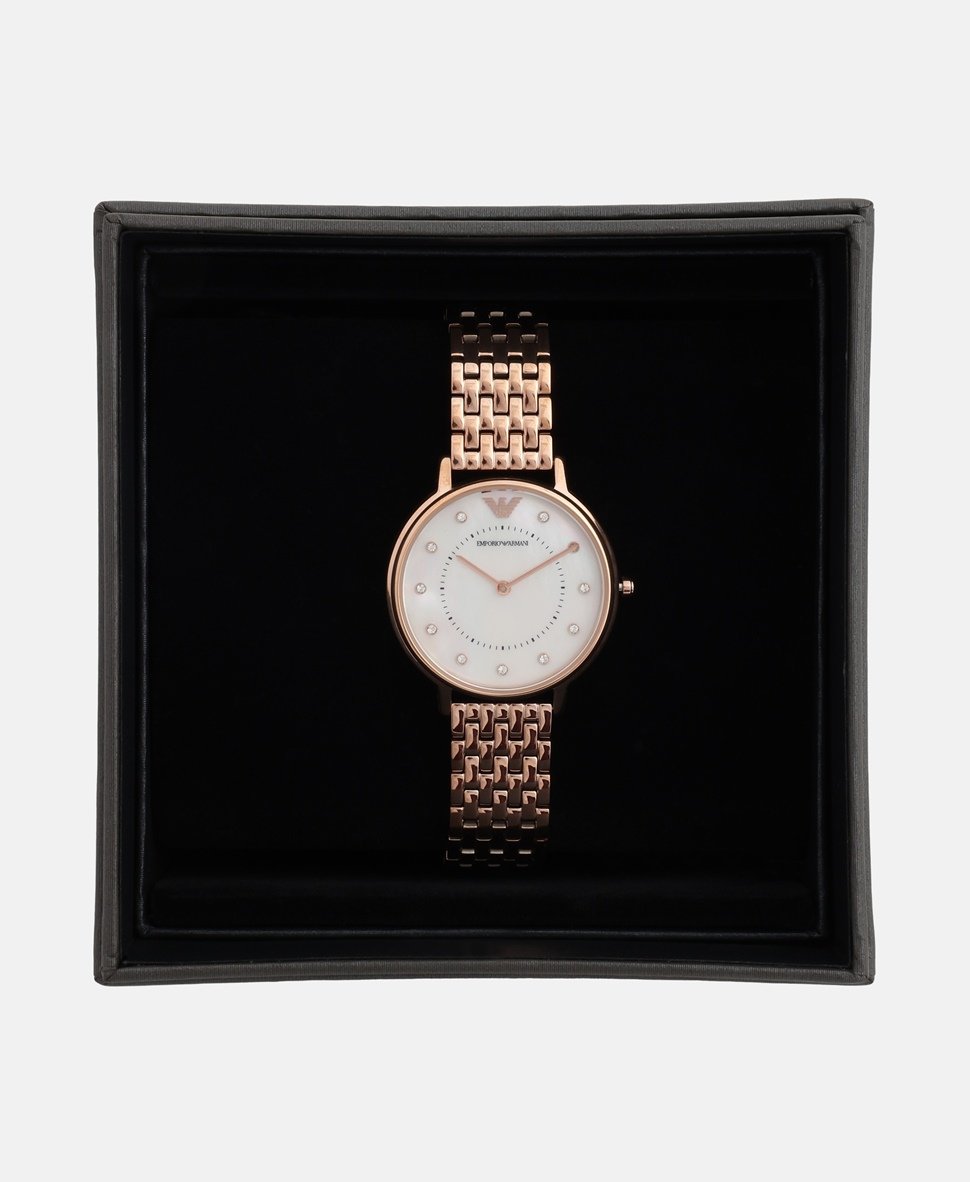 Emporio Armani hodinky Růžově zlatá 4