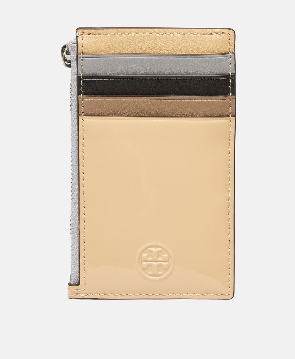 Tory Burch kožené pouzdro na karty Béžová 1
