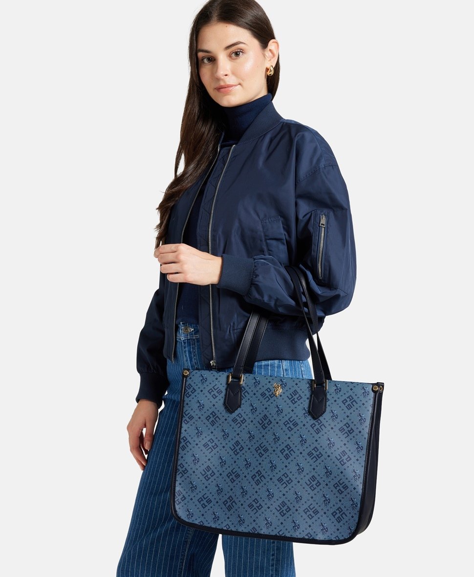 U.S. Polo Assn. kabelka tote Tmavě modrá 5