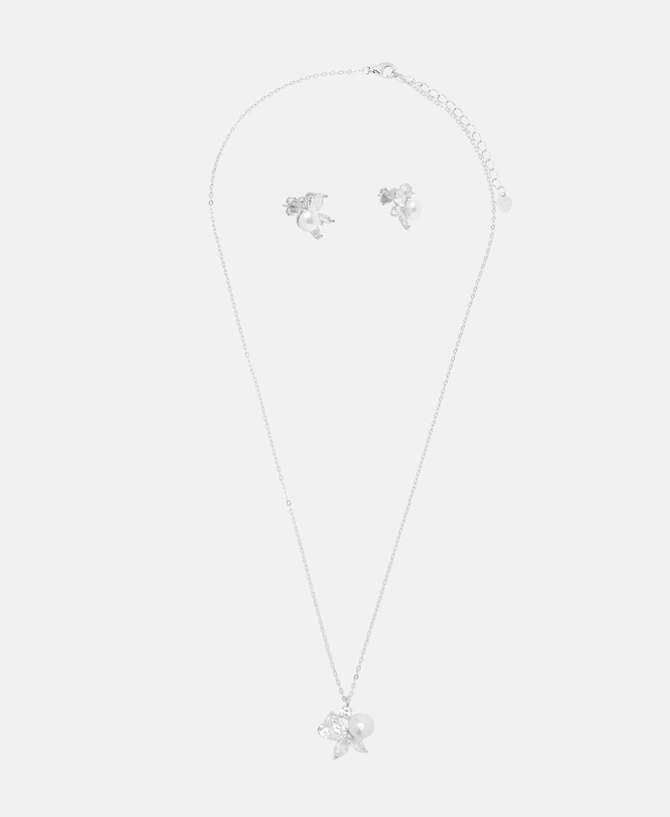 Lawrence Grey Jewelry sada náhrdelníku a náušnic Stříbrná 1