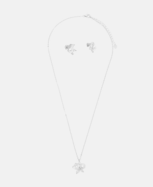 Lawrence Grey Jewelry sada náhrdelníku a náušnic Stříbrná 1