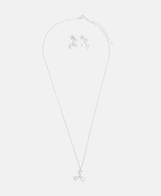 Lawrence Grey Jewelry sada náhrdelníku a náušnic Stříbrná 1