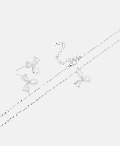Lawrence Grey Jewelry sada náhrdelníku a náušnic Stříbrná 2