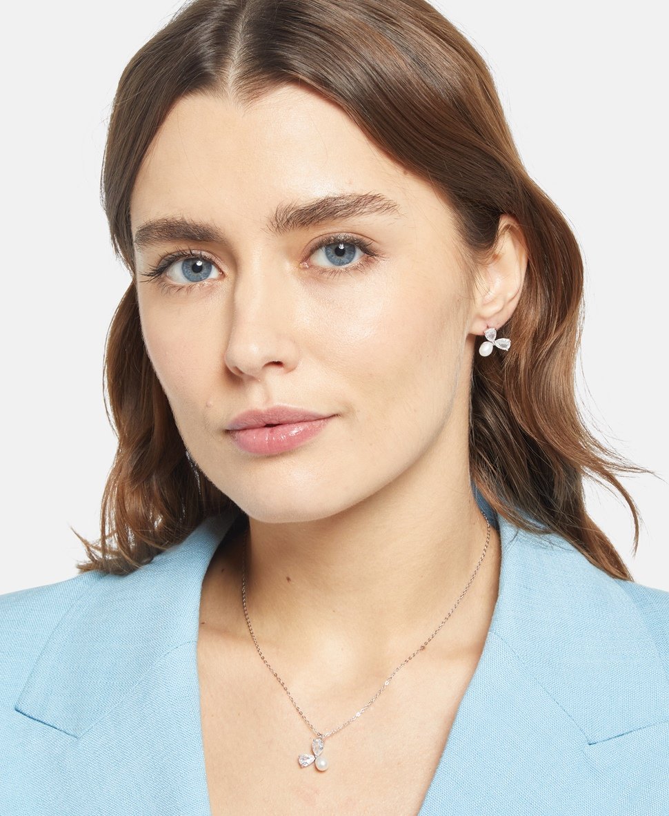 Lawrence Grey Jewelry sada náhrdelníku a náušnic Stříbrná 3
