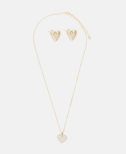 Lawrence Grey Jewelry sada náhrdelníku a náušnic Zlatá 1