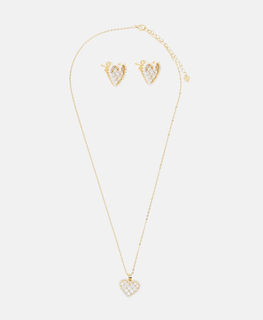 Lawrence Grey Jewelry sada náhrdelníku a náušnic Zlatá 1