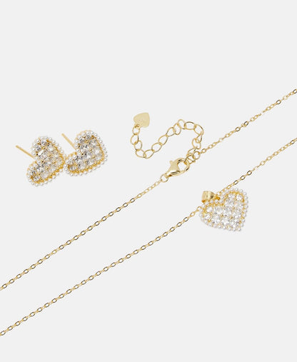 Lawrence Grey Jewelry sada náhrdelníku a náušnic Zlatá 2