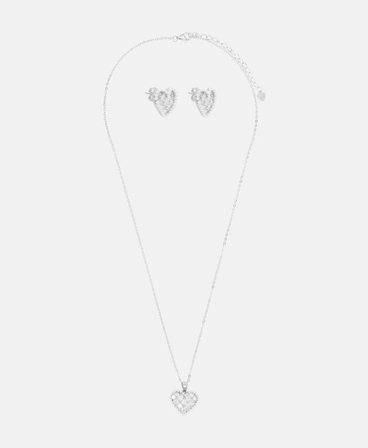 Lawrence Grey Jewelry sada náhrdelníku a náušnic Stříbrná 1
