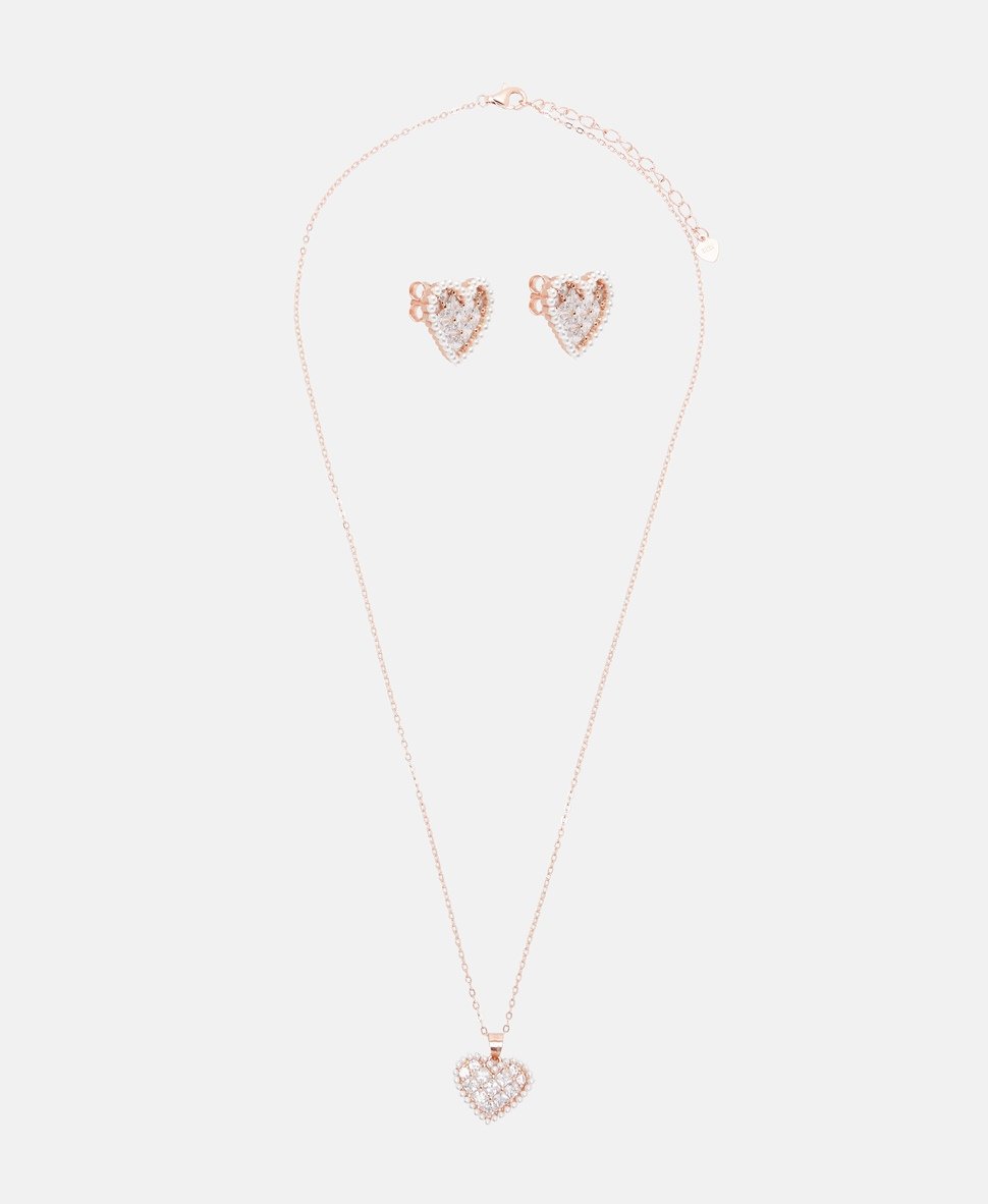 Lawrence Grey Jewelry sada náhrdelníku a náušnic Růžově zlatá 1
