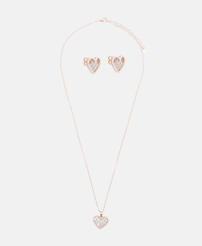 Lawrence Grey Jewelry sada náhrdelníku a náušnic Růžově zlatá 1
