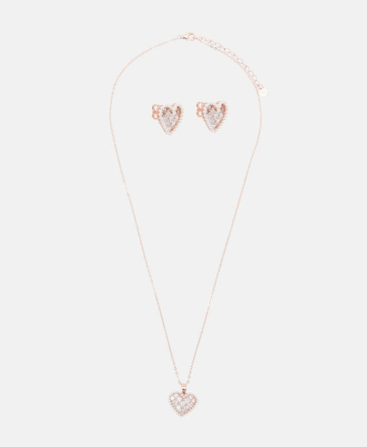 Lawrence Grey Jewelry sada náhrdelníku a náušnic Růžově zlatá 1