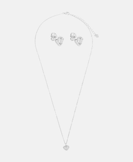 Lawrence Grey Jewelry sada náhrdelníku a náušnic Stříbrná 1