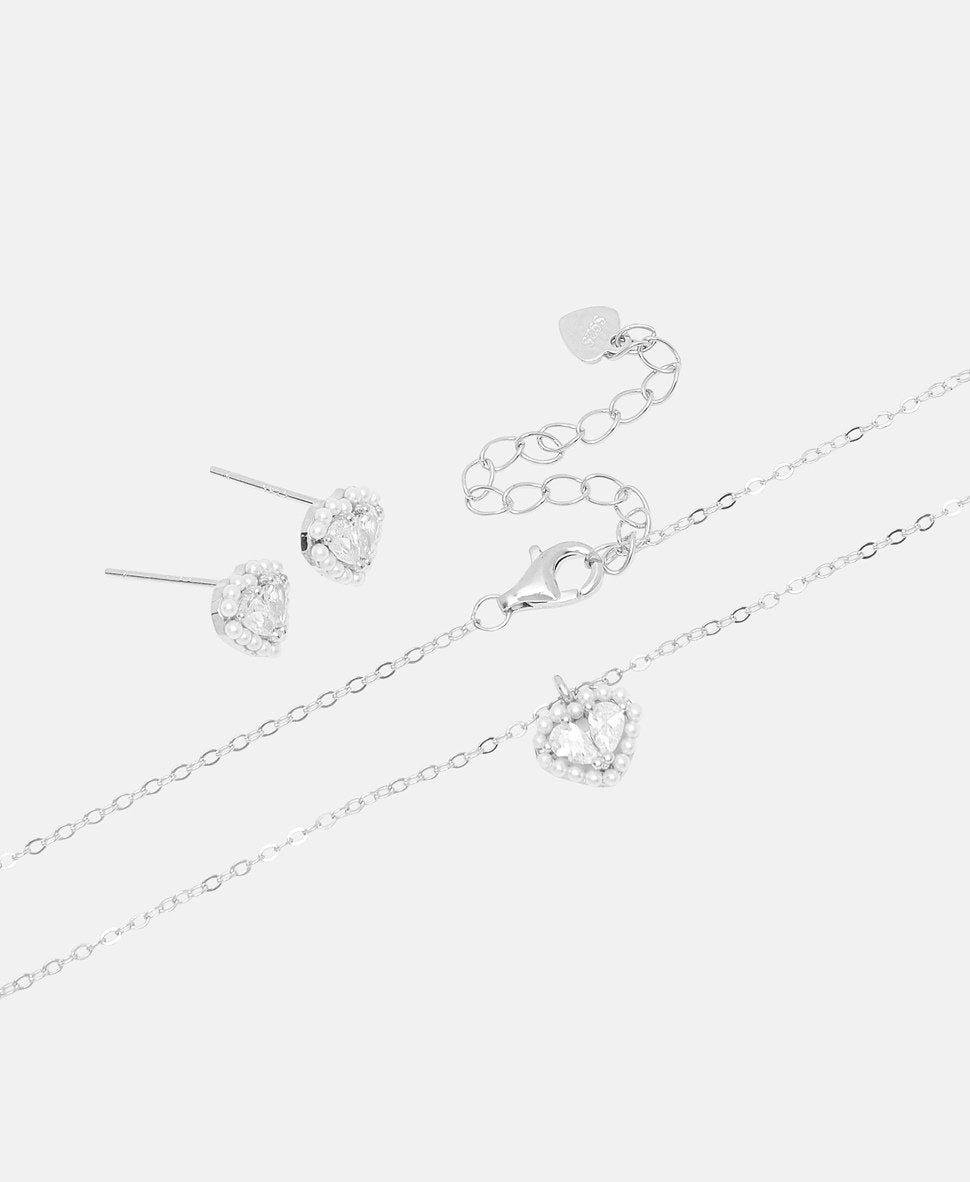 Lawrence Grey Jewelry sada náhrdelníku a náušnic Stříbrná 2
