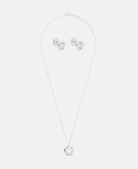 Lawrence Grey Jewelry sada náhrdelníku a náušnic Stříbrná 1