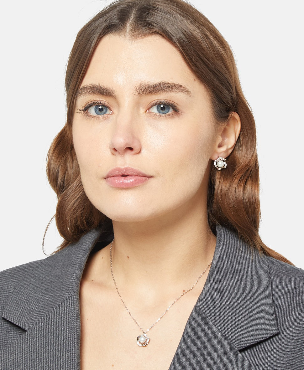 Lawrence Grey Jewelry sada náhrdelníku a náušnic Stříbrná 3