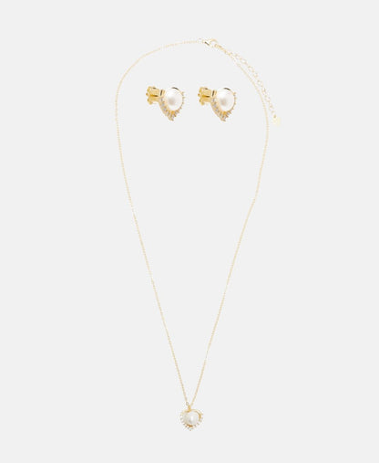 Lawrence Grey Jewelry sada náhrdelníku a náušnic Zlatá 1