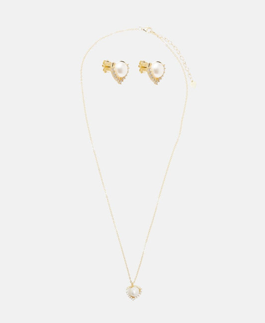 Lawrence Grey Jewelry sada náhrdelníku a náušnic Zlatá 1