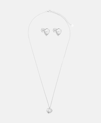 Lawrence Grey Jewelry sada náhrdelníku a náušnic Stříbrná 1