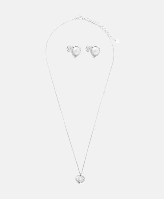 Lawrence Grey Jewelry sada náhrdelníku a náušnic Stříbrná 1