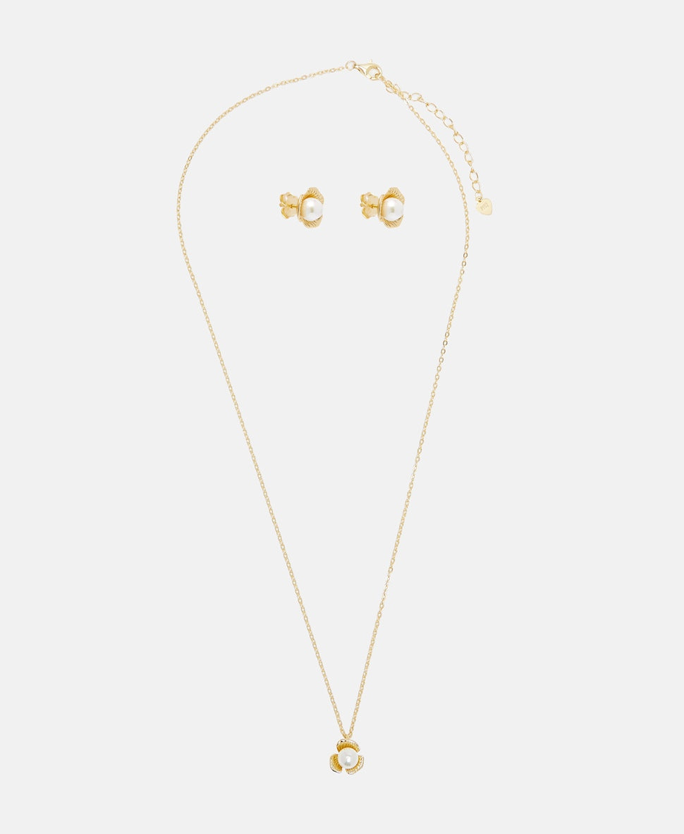 Lawrence Grey Jewelry sada náhrdelníku a náušnic Zlatá 1