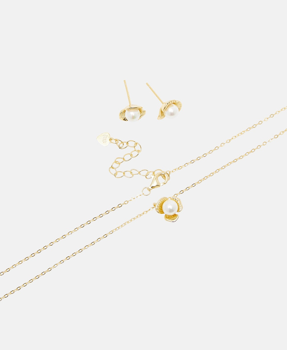 Lawrence Grey Jewelry sada náhrdelníku a náušnic Zlatá 2
