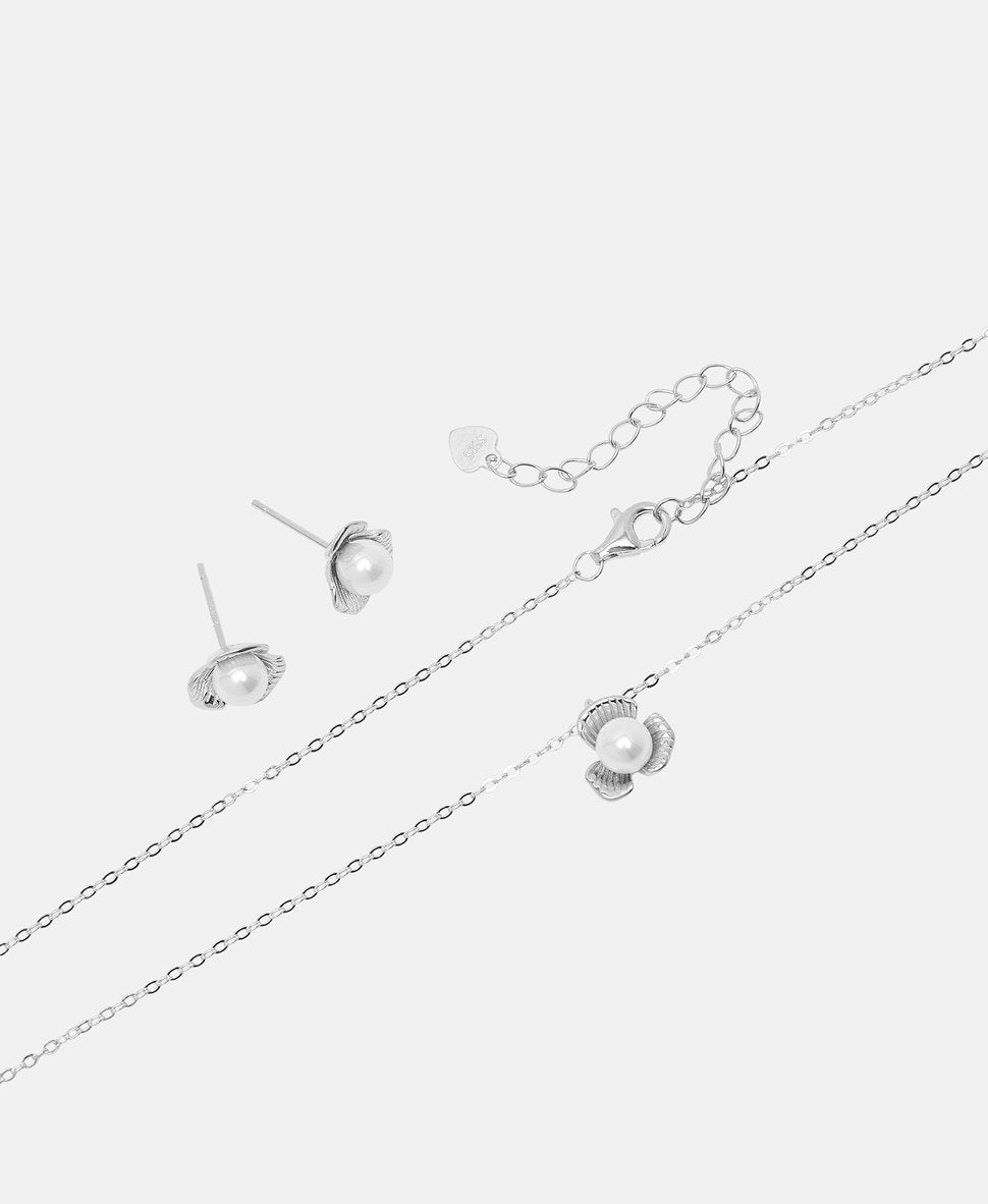 Lawrence Grey Jewelry sada náhrdelníku a náušnic Stříbrná 2