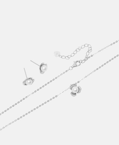 Lawrence Grey Jewelry sada náhrdelníku a náušnic Stříbrná 2