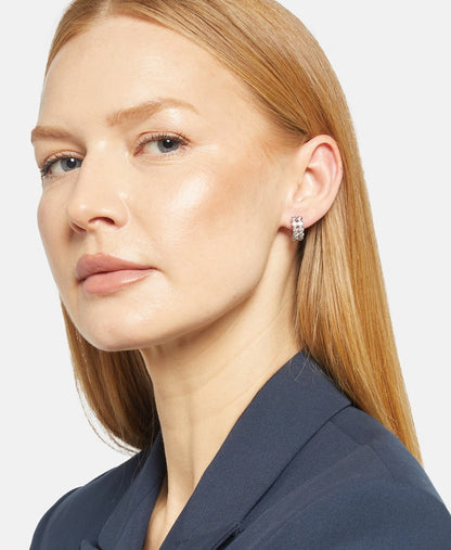 Lawrence Grey Jewelry Obručové náušnice Stříbrná 3