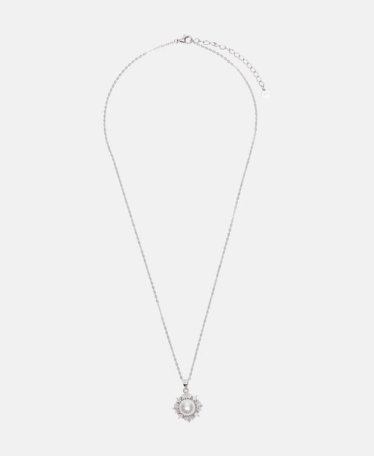 Lawrence Grey Jewelry náhrdelník s perlovým přívěskem Stříbrná 1