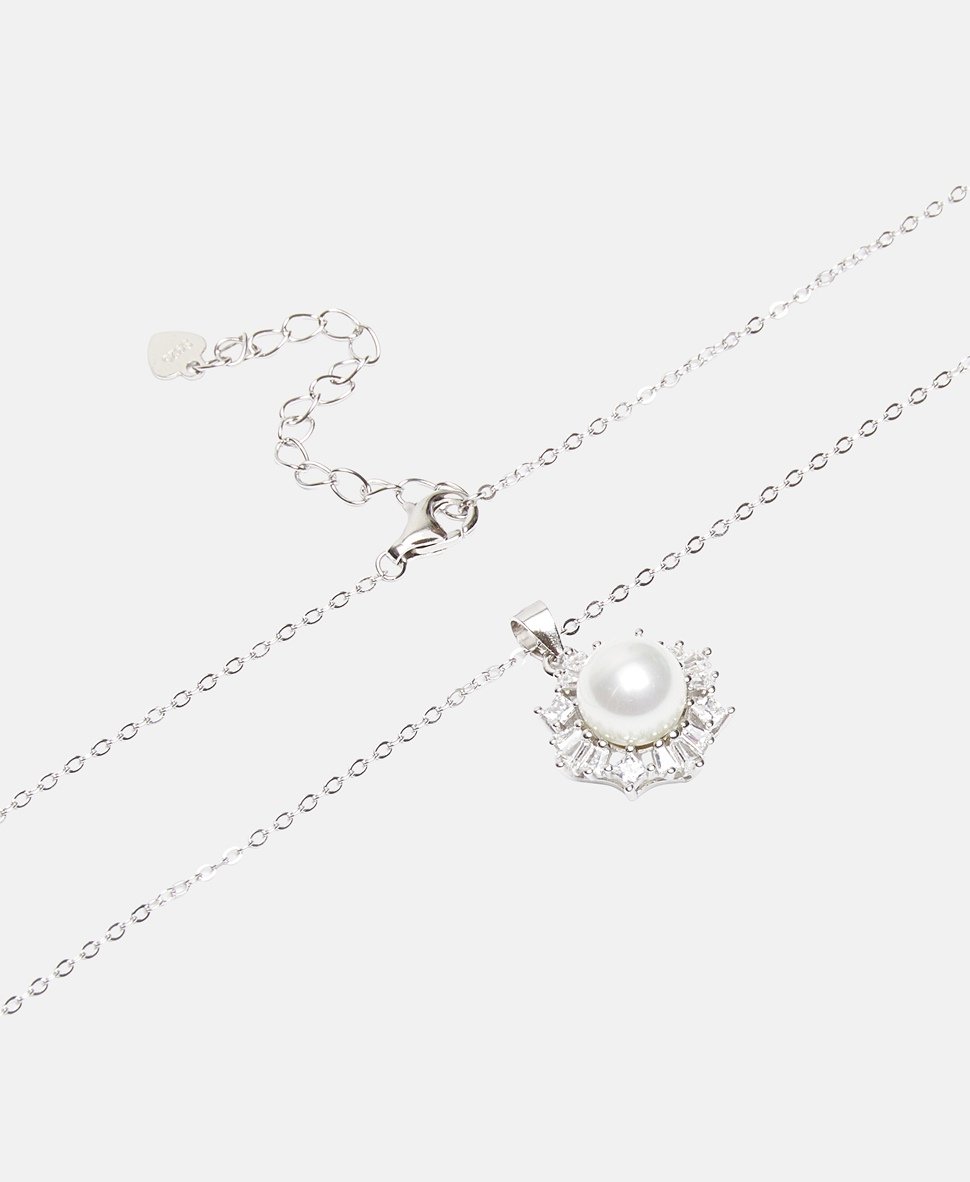 Lawrence Grey Jewelry náhrdelník s perlovým přívěskem Stříbrná 2