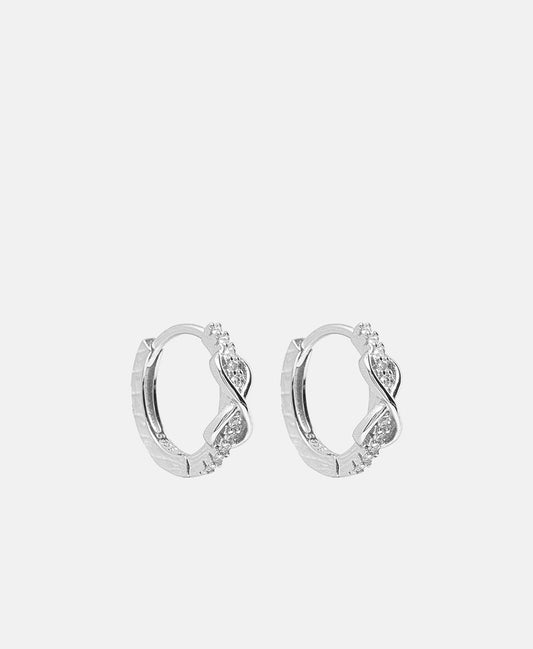Lawrence Grey Jewelry Obručové náušnice Stříbrná 1