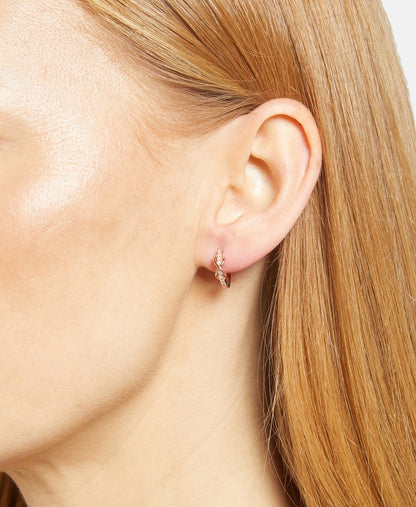 Lawrence Grey Jewelry Obručové náušnice Růžově zlatá 3