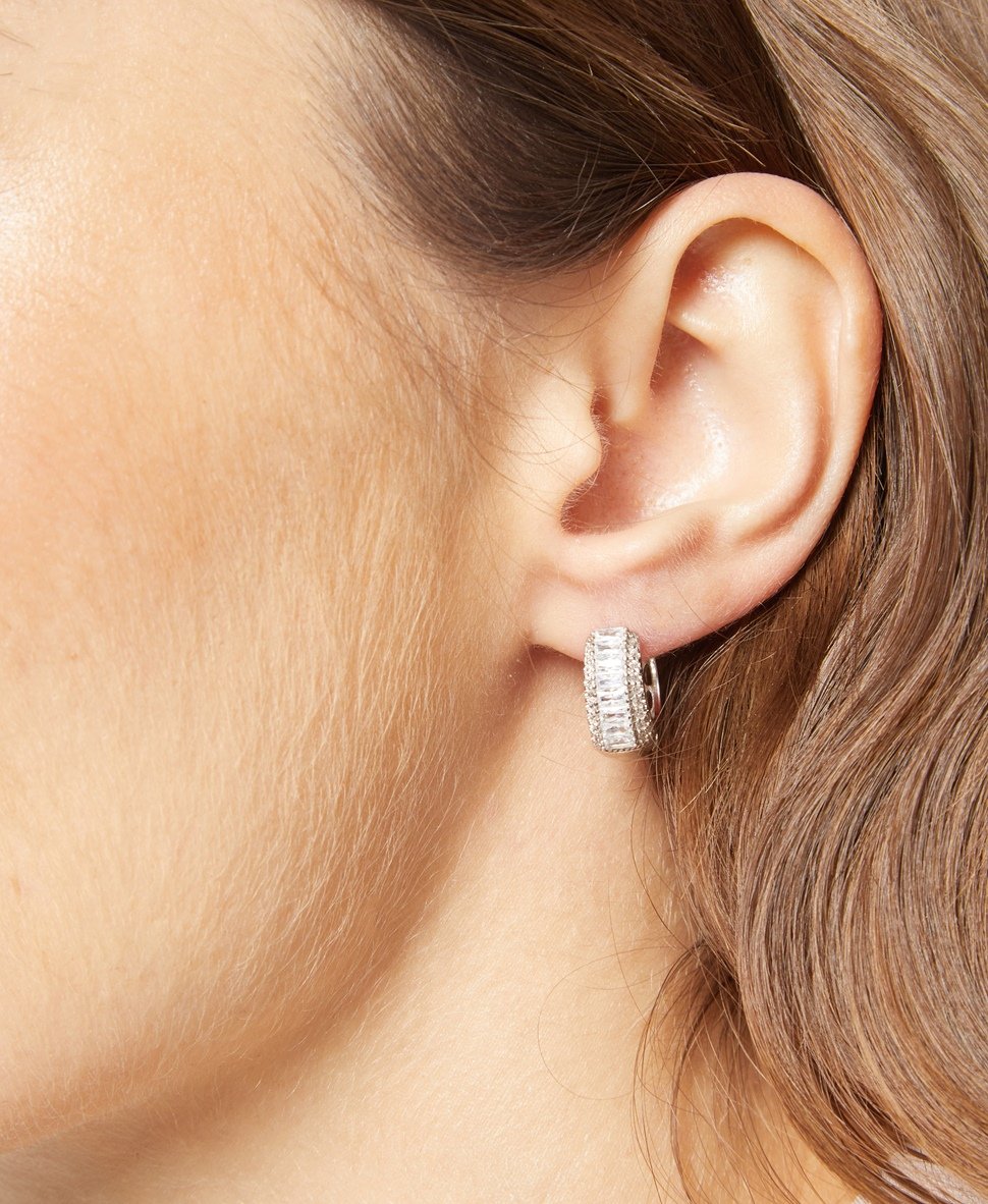 Lawrence Grey Jewelry Obručové náušnice Stříbrná 3
