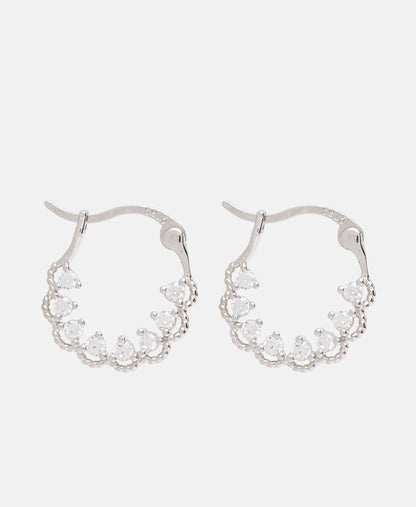 Lawrence Grey Jewelry Obručové náušnice Stříbrná 2