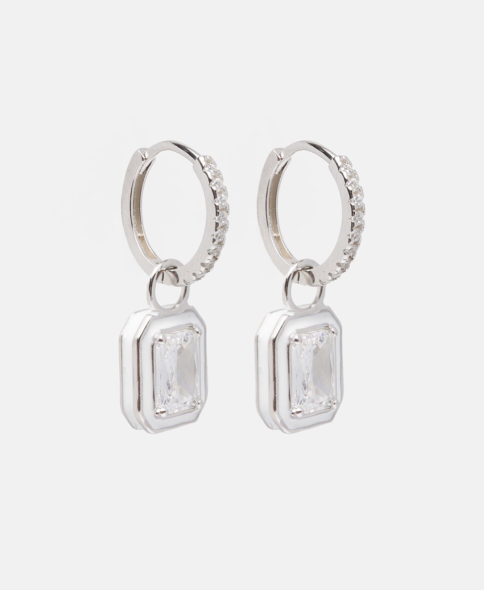 Lawrence Grey Jewelry Obručové náušnice Stříbrná 1