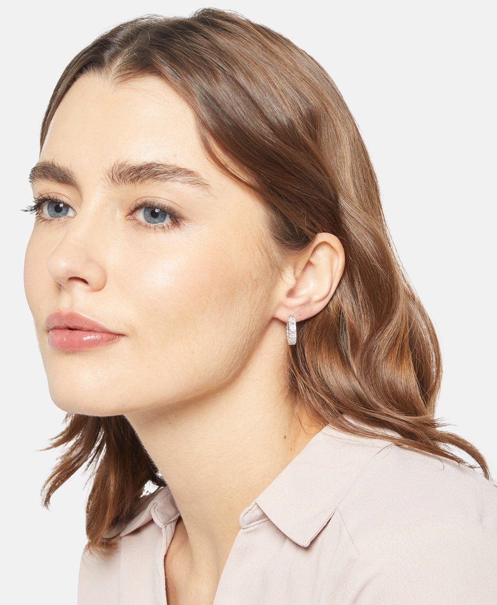 Lawrence Grey Jewelry Obručové náušnice Stříbrná 3