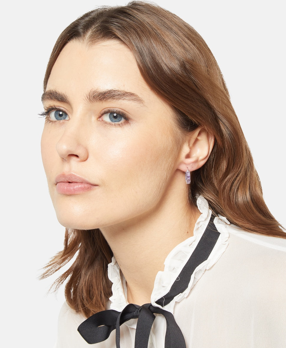 Lawrence Grey Jewelry Obručové náušnice Stříbrná 3