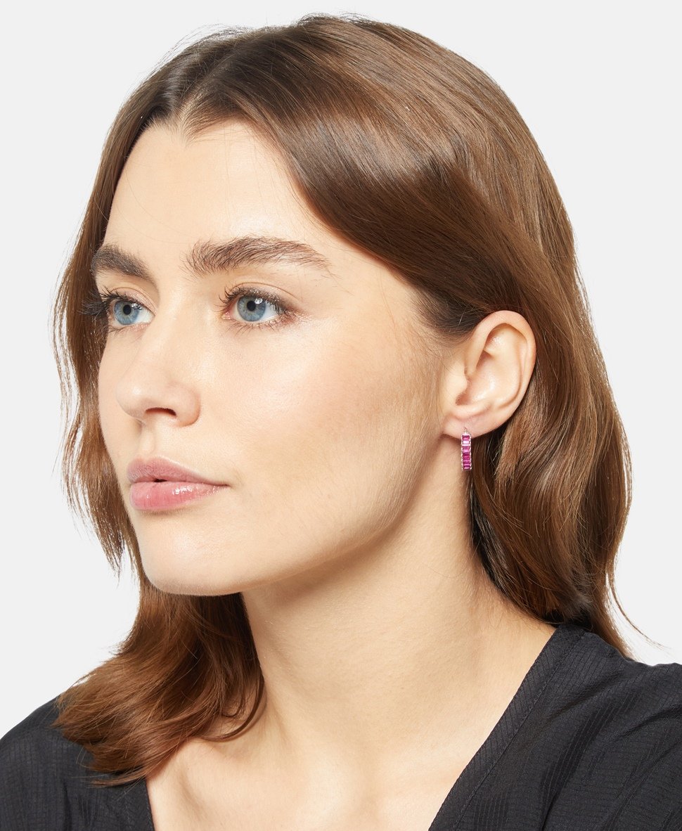 Lawrence Grey Jewelry Obručové náušnice Stříbrná 3