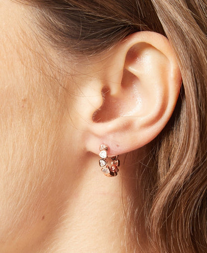 Lawrence Grey Jewelry Obručové náušnice Růžově zlatá 3