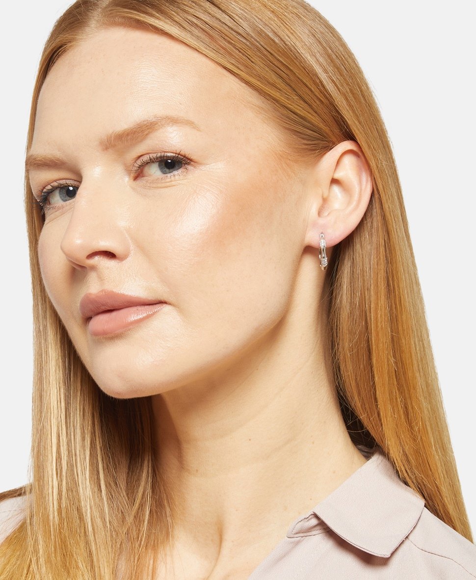 Lawrence Grey Jewelry Obručové náušnice Stříbrná 3
